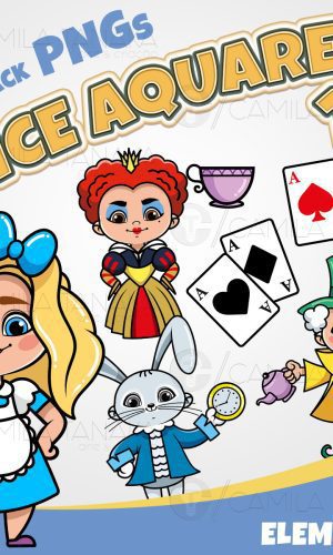 Kit Digital Png Alice Aquarela 12 (pague 1 Leve 3)