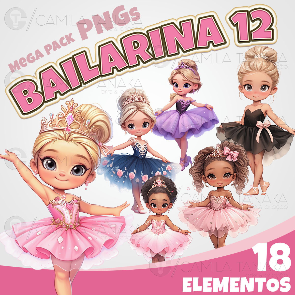 Kit Digital Png Bailarina Aquarela 12 (pague 1 Leve 3)