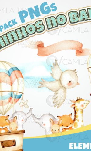 Kit Digital Png Bichinhos Aquarela 7 (pague 1 Leve 3)