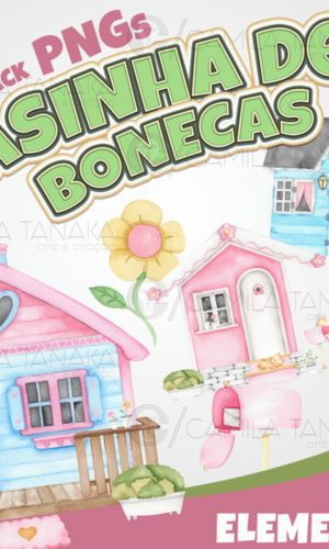 Kit Digital Png Casinha de Bonecas (pague 1 Leve 3)