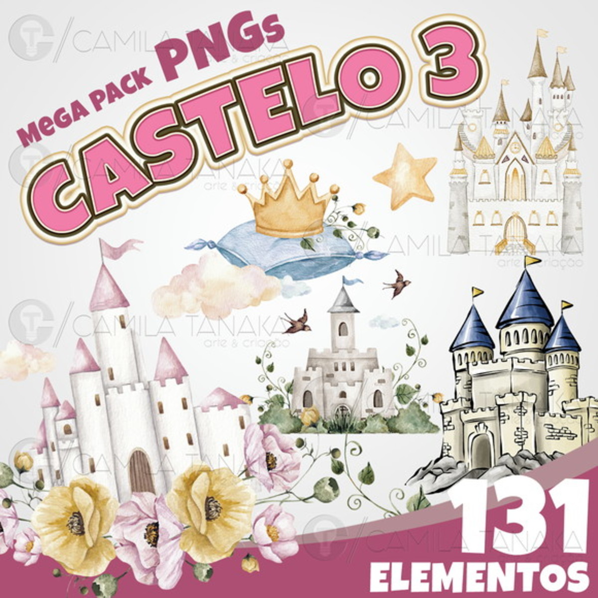 Kit Digital Png Castelo 3 (pague 1 Leve 3)