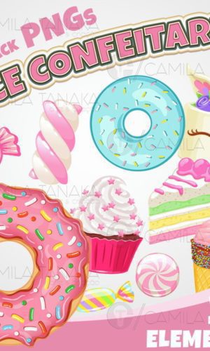 Kit Digital Png Doce Confeitaria (pague 1 Leve 3)