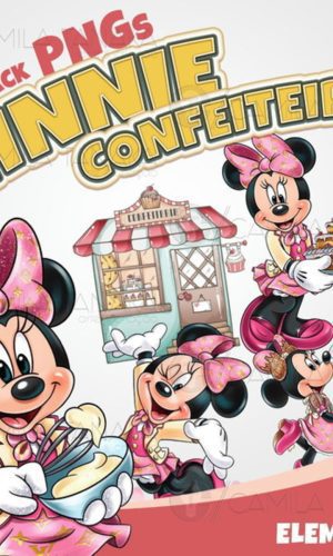Kit Digital Png Minnie Confeiteira 2 (pague 1 Leve 3)