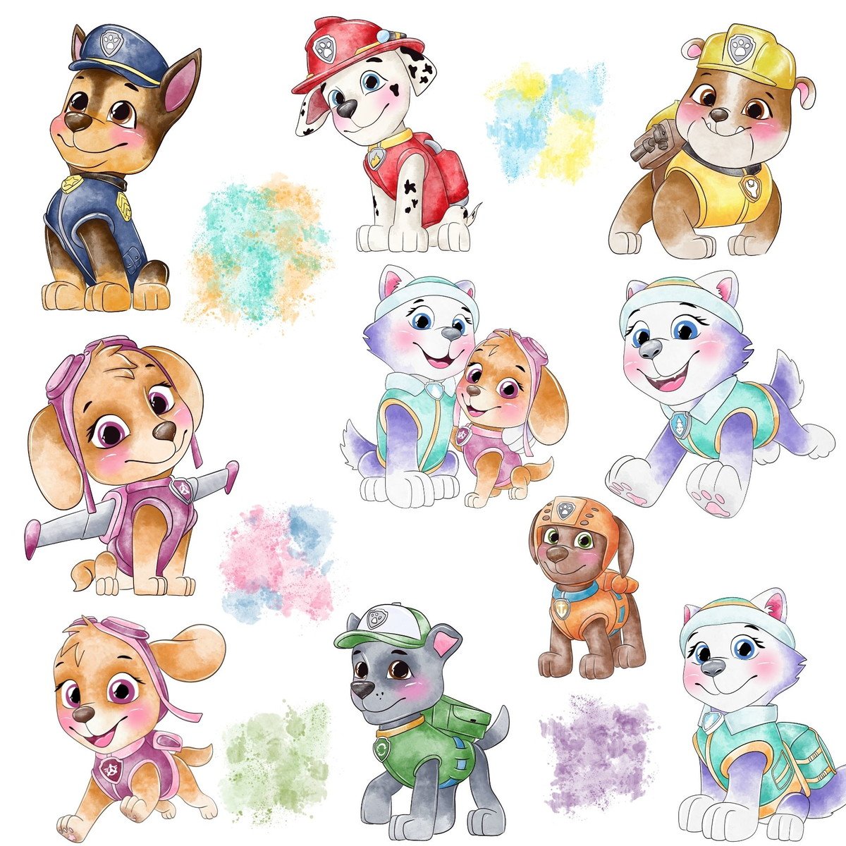 Kit Digital Patrulha Canina Aquarela Png 010 Compre 1 Leve 2 - Imagem 2