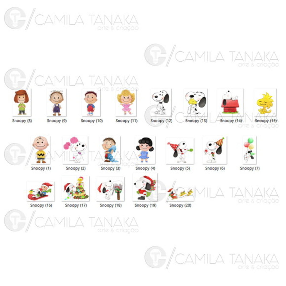 Kit Digital Png Snoopy Aquarela (pague 1 Leve 3) - Imagem 2