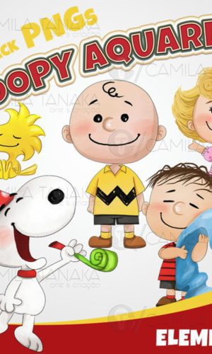 Kit Digital Png Snoopy Aquarela (pague 1 Leve 3)