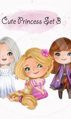 #046 Kit Digital Princesas Aquarela