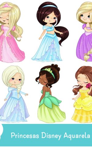Kit Digital - Princesas Disney Aquarela 07