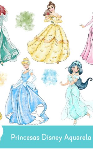 Kit Digital - Princesas Disney Aquarela 08