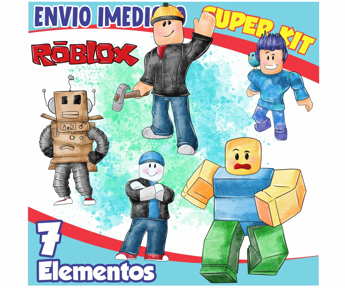 Kit Digital Roblox Aquarela