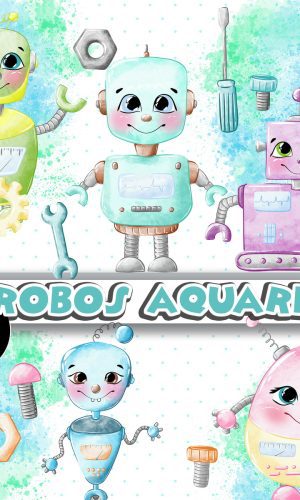 Kit Digital Robos Aquarela