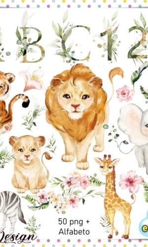Kit Digital Safari Aquarela #9
