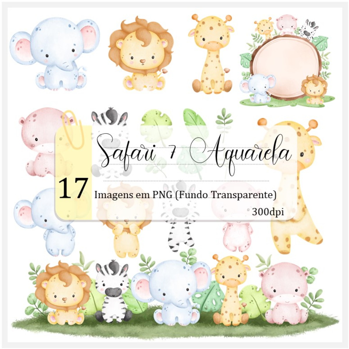 Kit Digital - Safari Aquarela