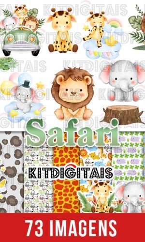 Kit Digital Safari Aquarela