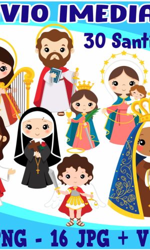 KIT DIGITAL SANTINOS 30PNG+VETORES