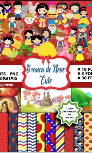 Kit Digital Scrapbook BRANCA DE NEVE CUTE
