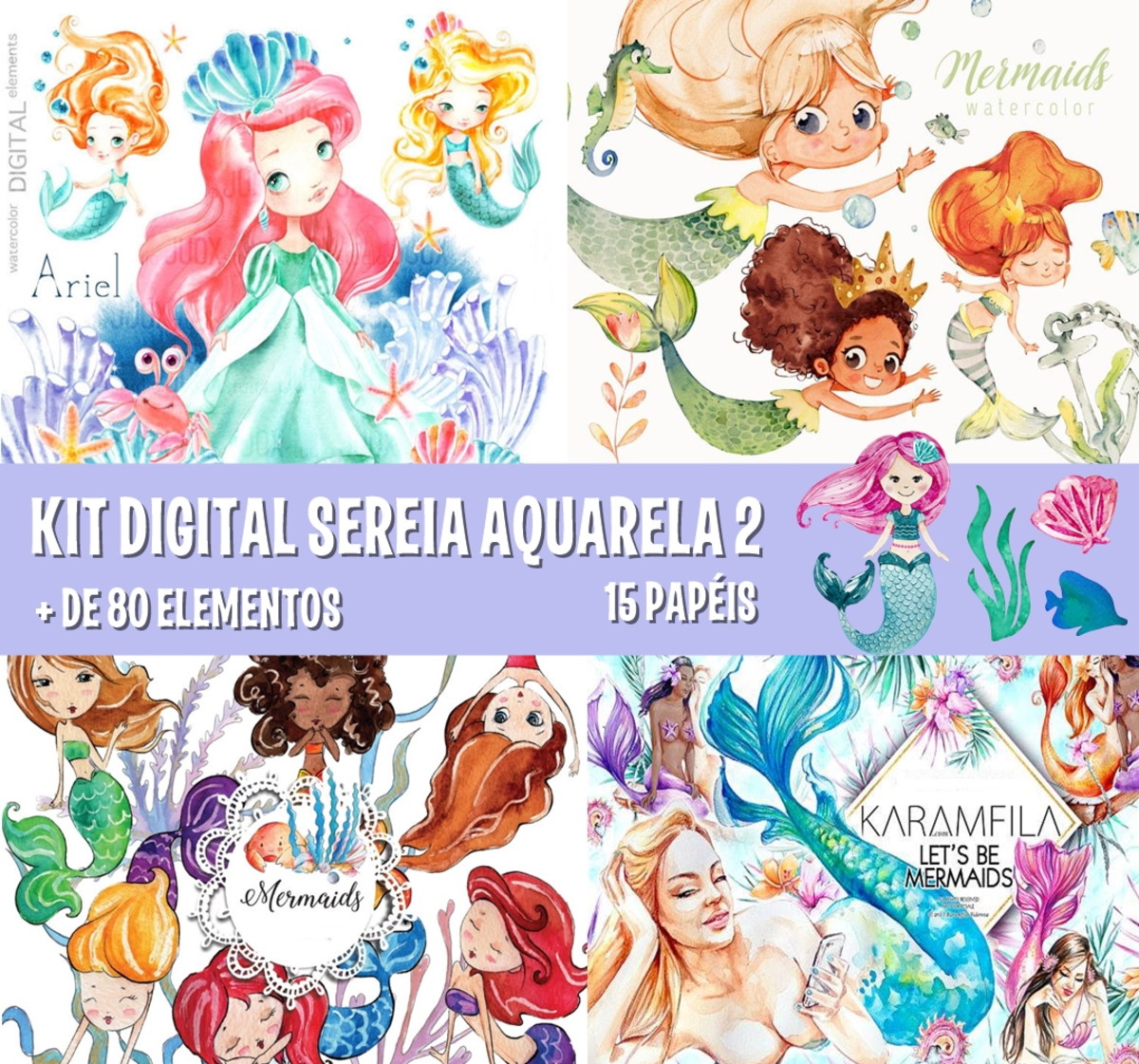 KIT DIGITAL SEREIA AQUARELA 2