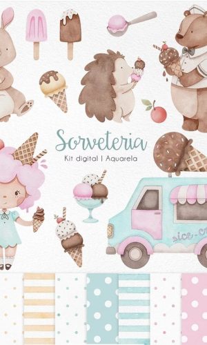 Kit Digital - Sorveteria Aquarela