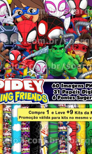 Kit Digital Spidey e Seus Amigos Espetaculares