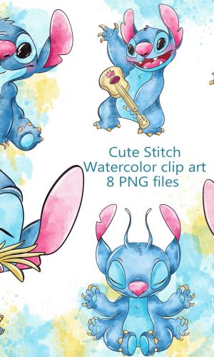 Kit Digital - Stitch Aquarela 2