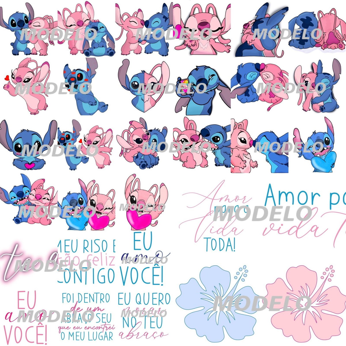 Kit Digital Stitch E Angel - 59 Arquivos - Imagem 2