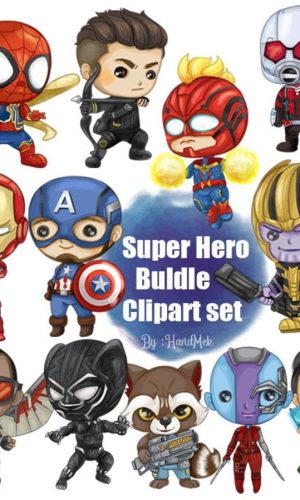 Kit Digital Super Heróis Aquarela #110#