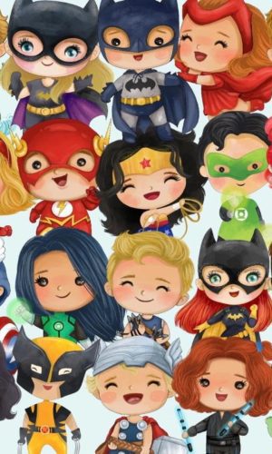 Kit Digital Super Heróis Cute