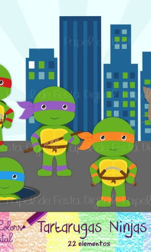 Kit Digital Tartarugas Ninjas