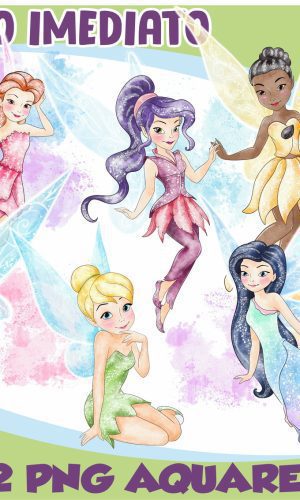 Kit Digital Tinker Bell Aquarelado