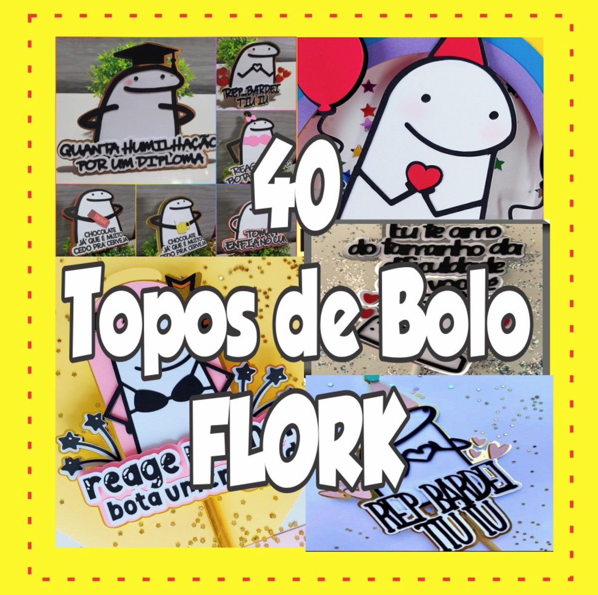 Kit Digital topo de Bolo Flork