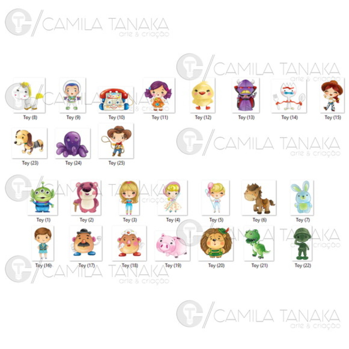 Kit Digital Toy Story Aquarela Cute (pague 1 Leve 3) - Imagem 2