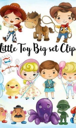 kit Digital Toy Story aquarela PNG- Scrapbook