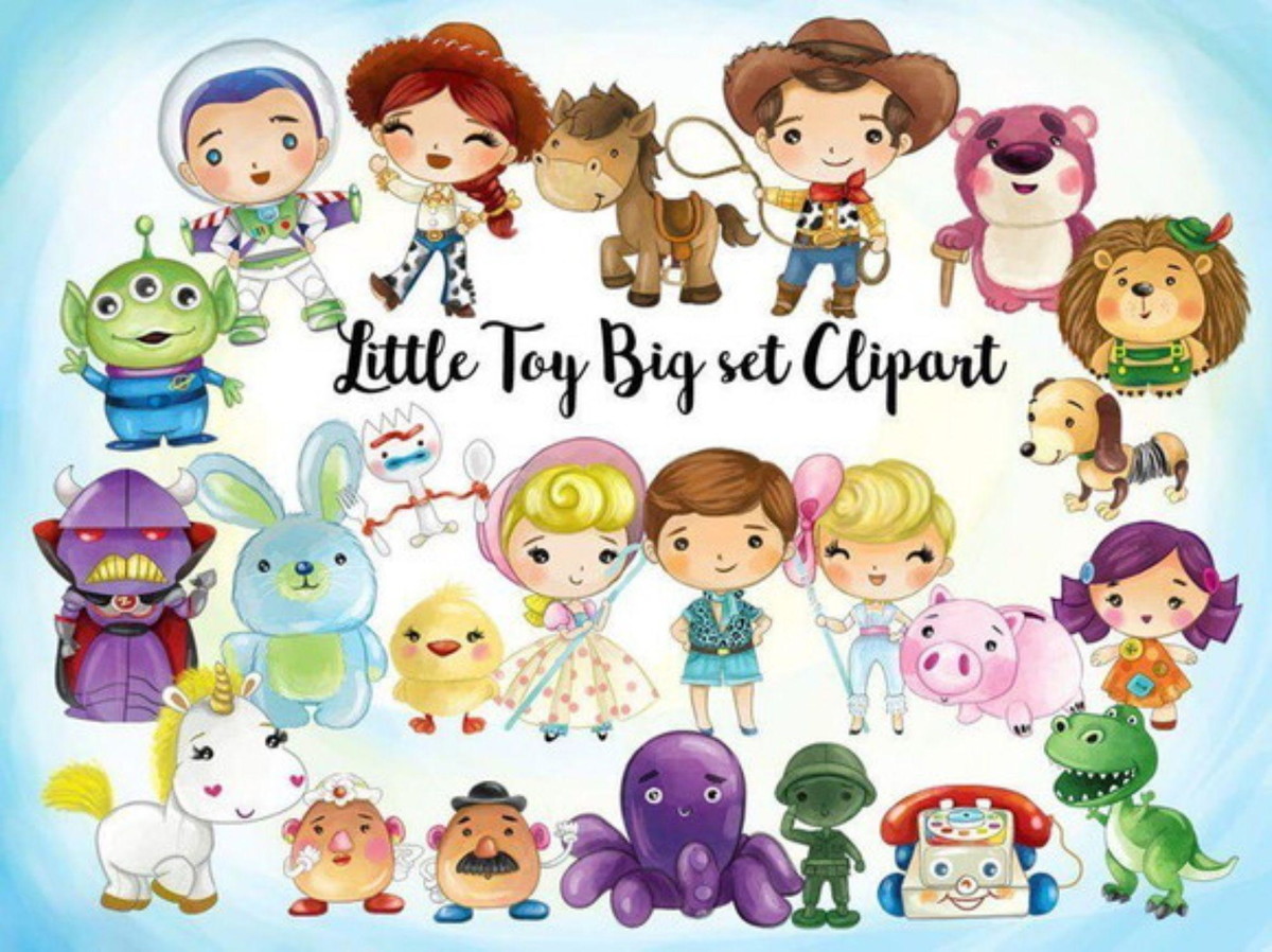 kit Digital Toy Story aquarela PNG- Scrapbook