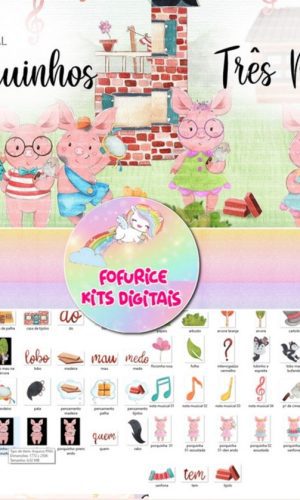 Kit digital três porquinhos e as Três porquinhas
