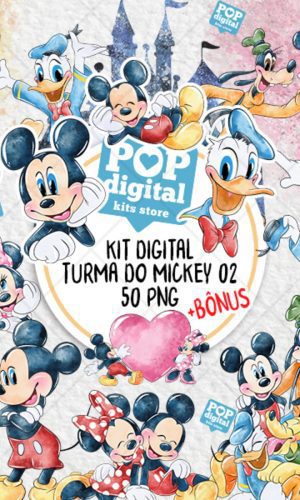 Kit Digital Turma do Mickey 02 Aquarela