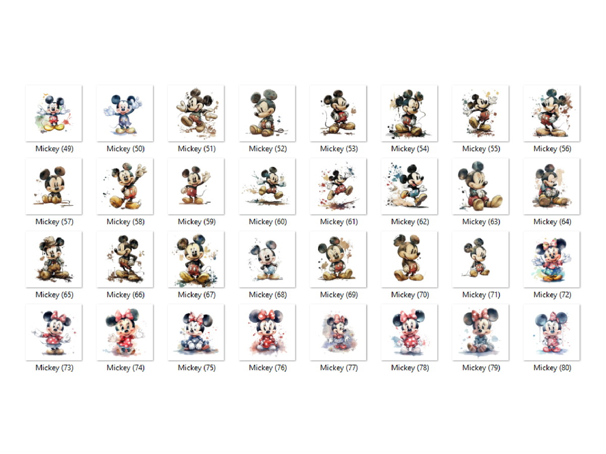 Kit Digital - Turma do Mickey Aquarela 01 - Imagem 3
