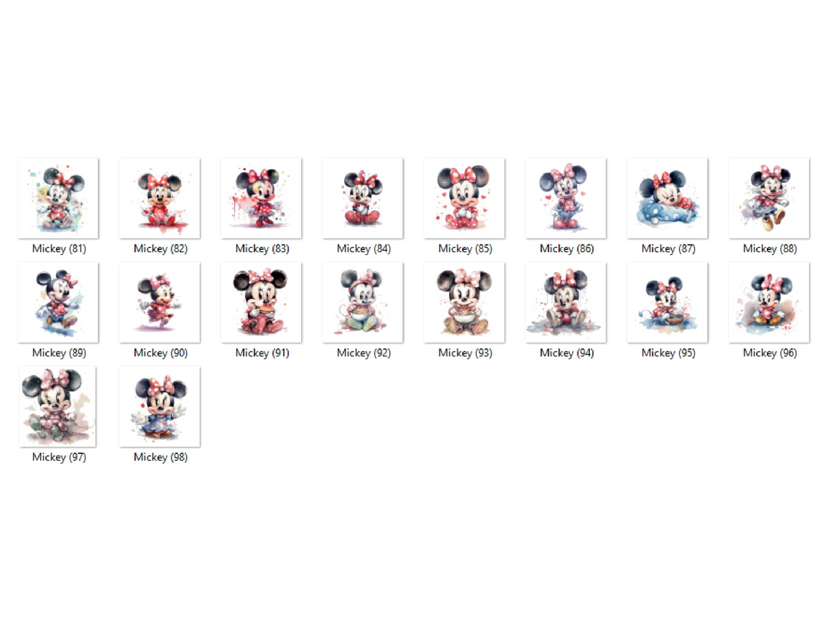 Kit Digital - Turma do Mickey Aquarela 01 - Imagem 4