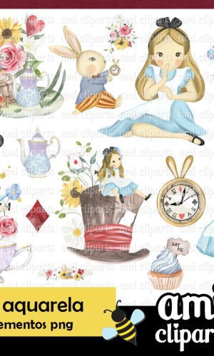 Kit Digital Alice Aquarela