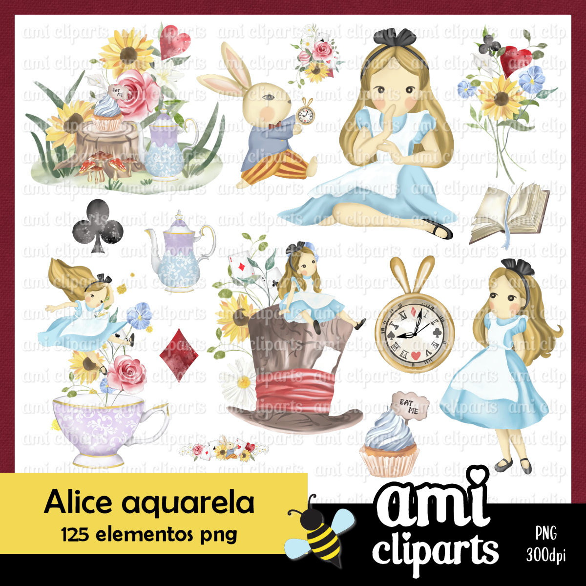 Kit Digital Alice Aquarela