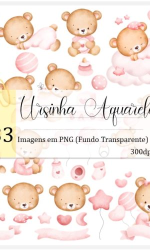 Kit Digital - Ursinha Aquarela