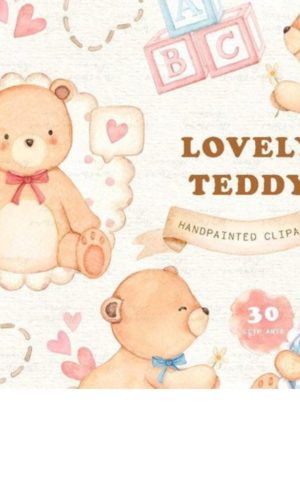 Kit Digital Ursinho Teddy Aquarela (01)