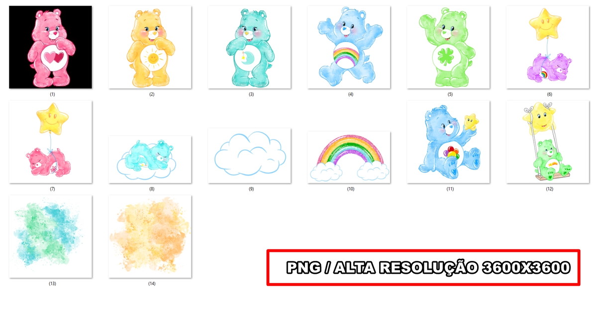 Kit Digital Ursinhos Carinhosos Aquarela - Imagem 2