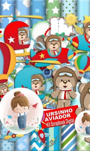 Kit Digital - Urso Aviador