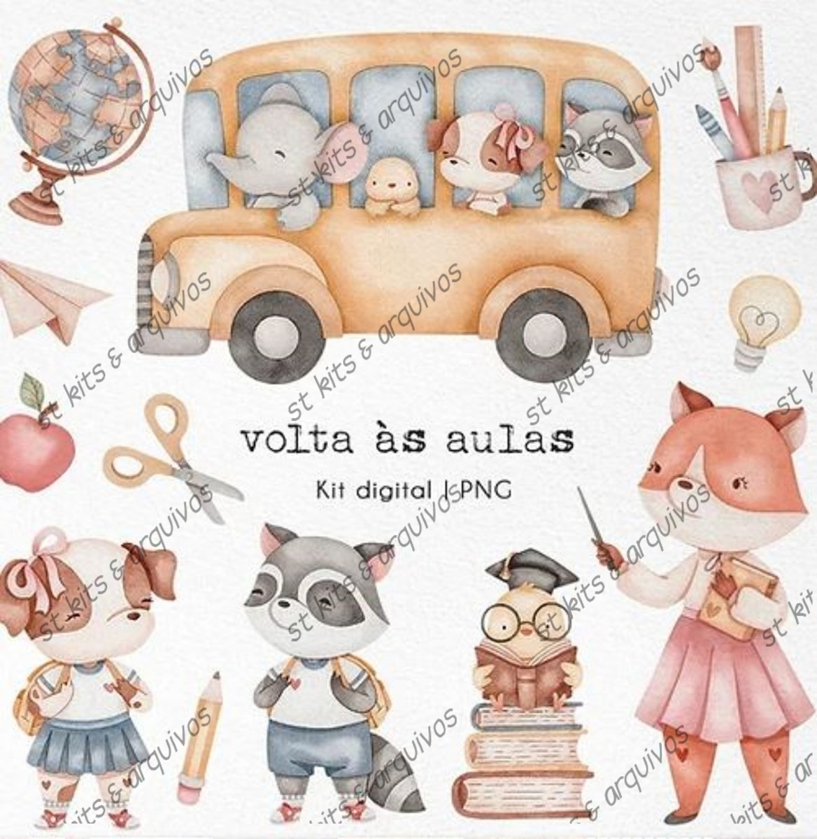Kit Digital Volta as Aulas em Aquarela