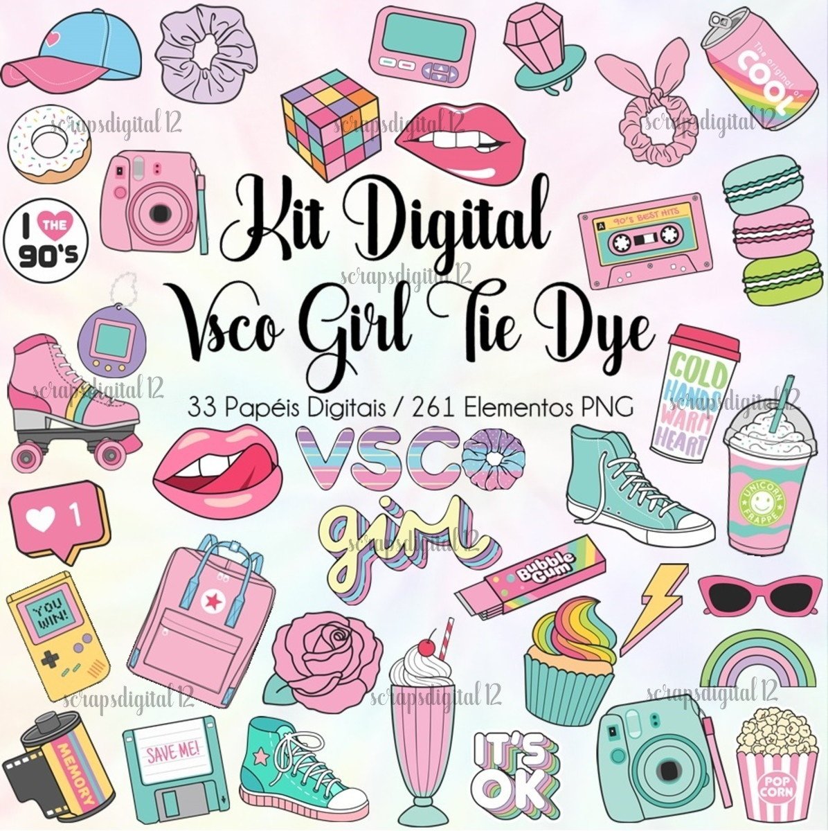 Kit Digital - Vsco Girl Tie Dye