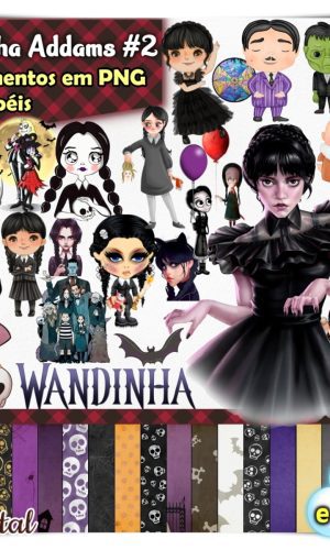 Kit Digital Wandinha Addams #2