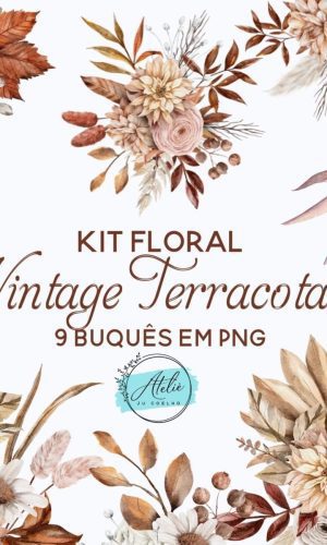 Kit Floral Vintage Terracota