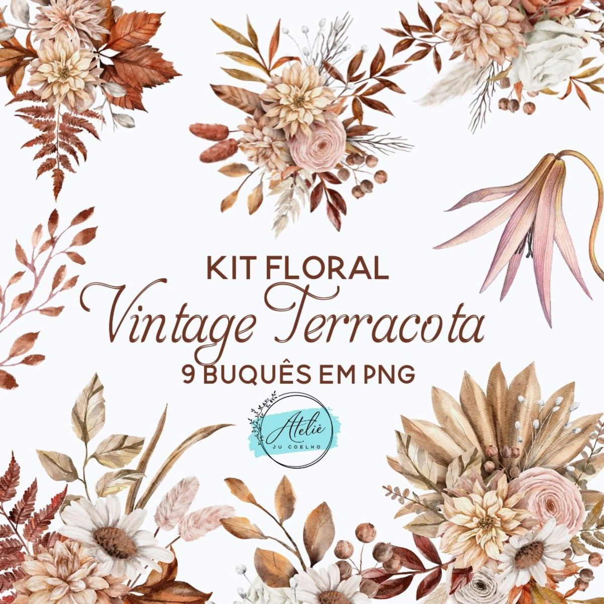 Kit Floral Vintage Terracota