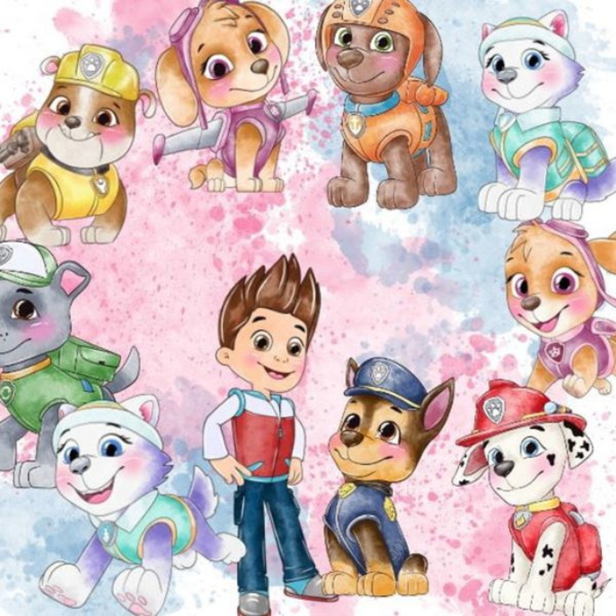 Kit Png Digital - Patrulha Canina Aquarela