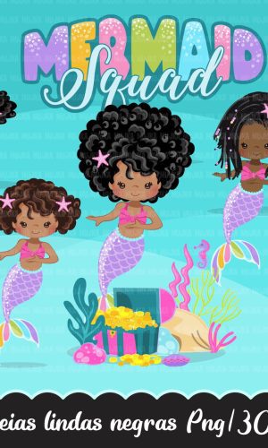 Kit Digital Sereias Lindas Negras